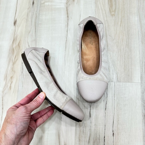 Vionic Prim Tina Blush Pink Leather Suede Cap Toe Ballet Flat Women’s Size 7.5 - Picture 4 of 5